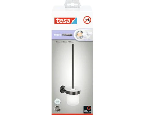 Tesa Moon toiletborstelhouder stainless steel graphite - Image 3