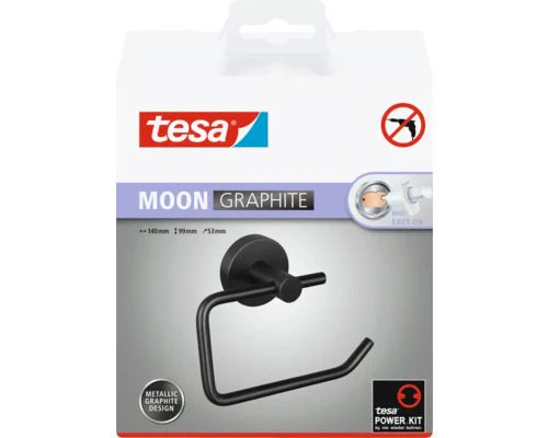 Tesa Moon toiletrolhouder stainless steel graphite - Image 3