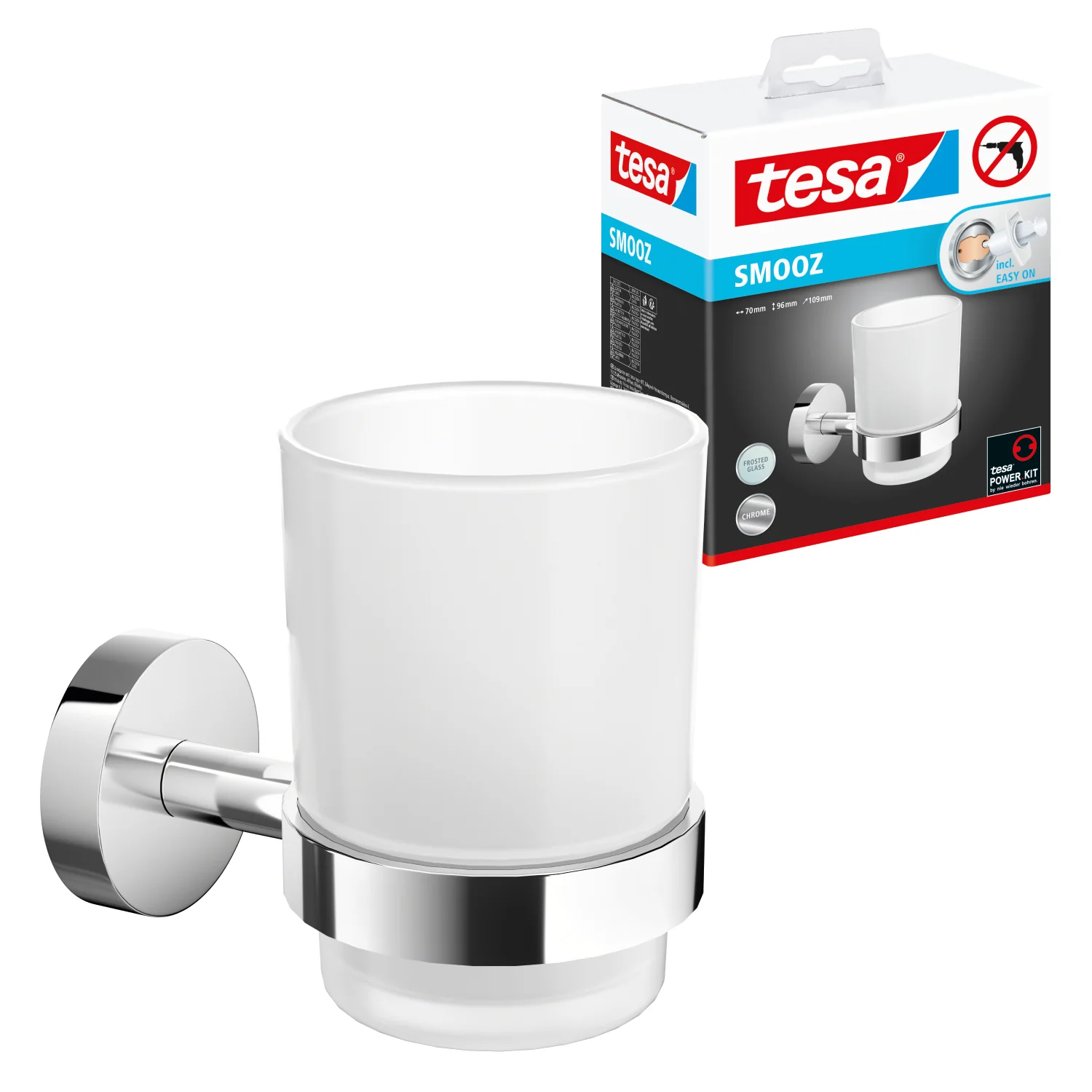 Tesa Smooz bekerhouder RVS enkel zilver - Image 2