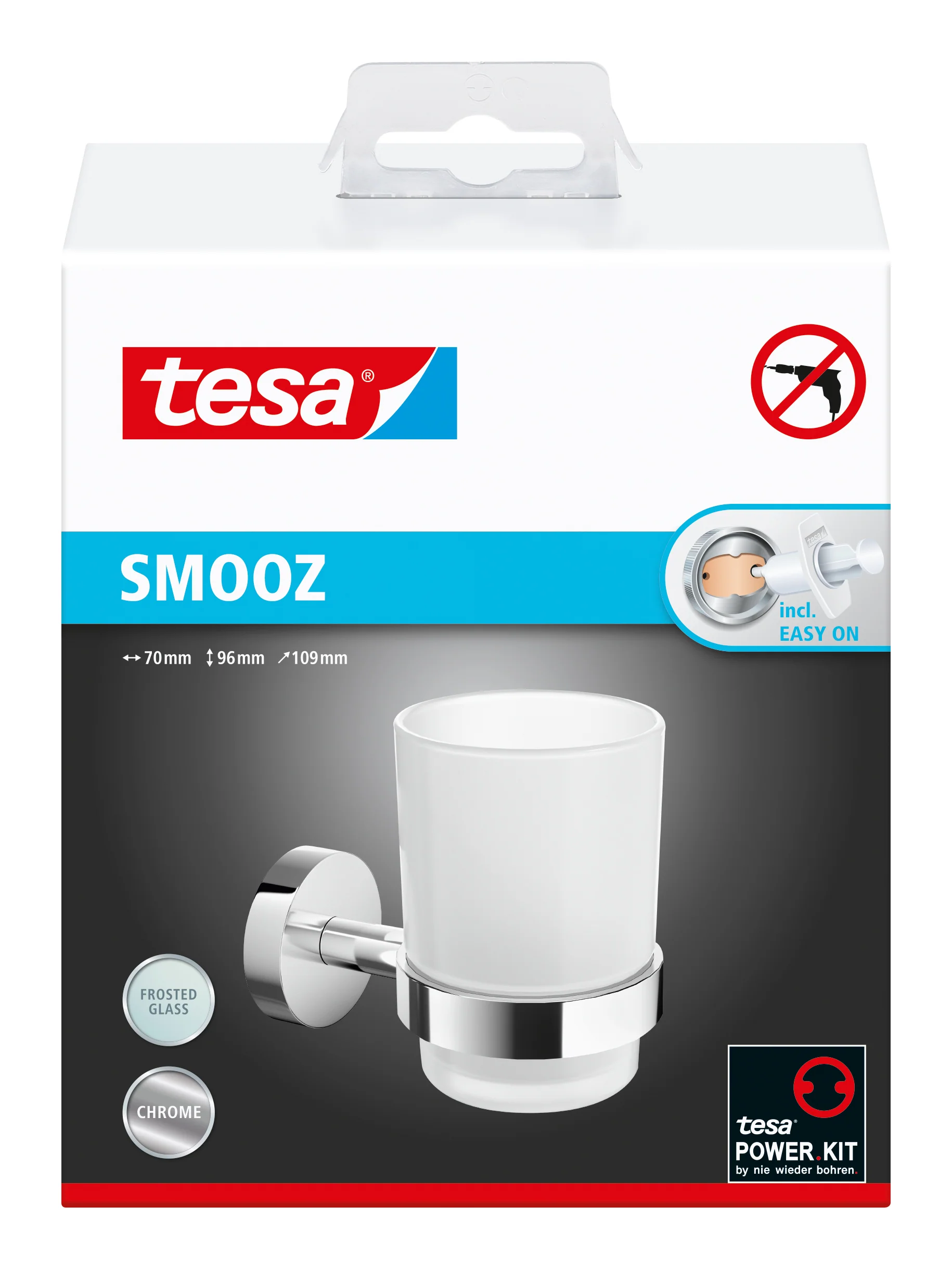 Tesa Smooz bekerhouder RVS enkel zilver - Image 3