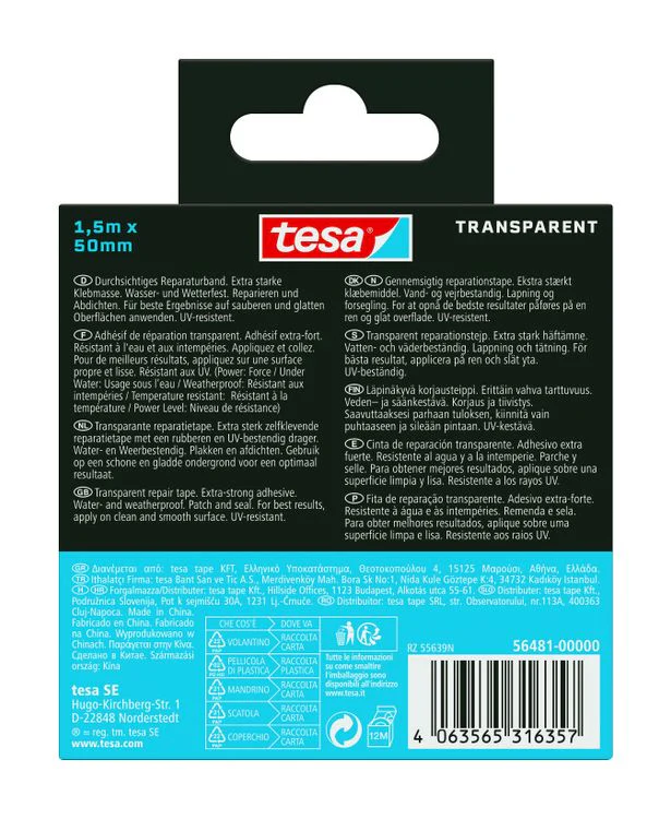 Tesa Ultra power reperatie tape transparant 50mm x 1,5m - Image 2