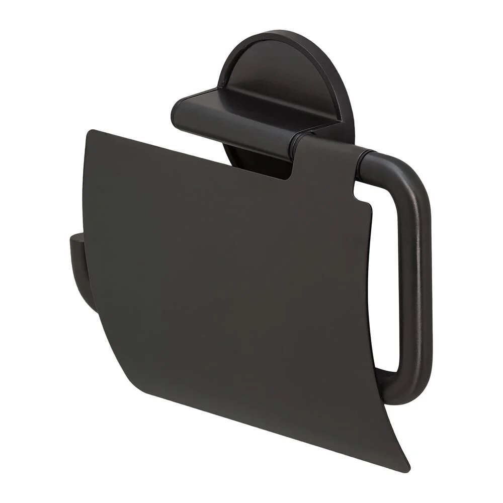 Tiger Tune toiletrolhouder met klep zwart geborsteld rechthoek - Image 3