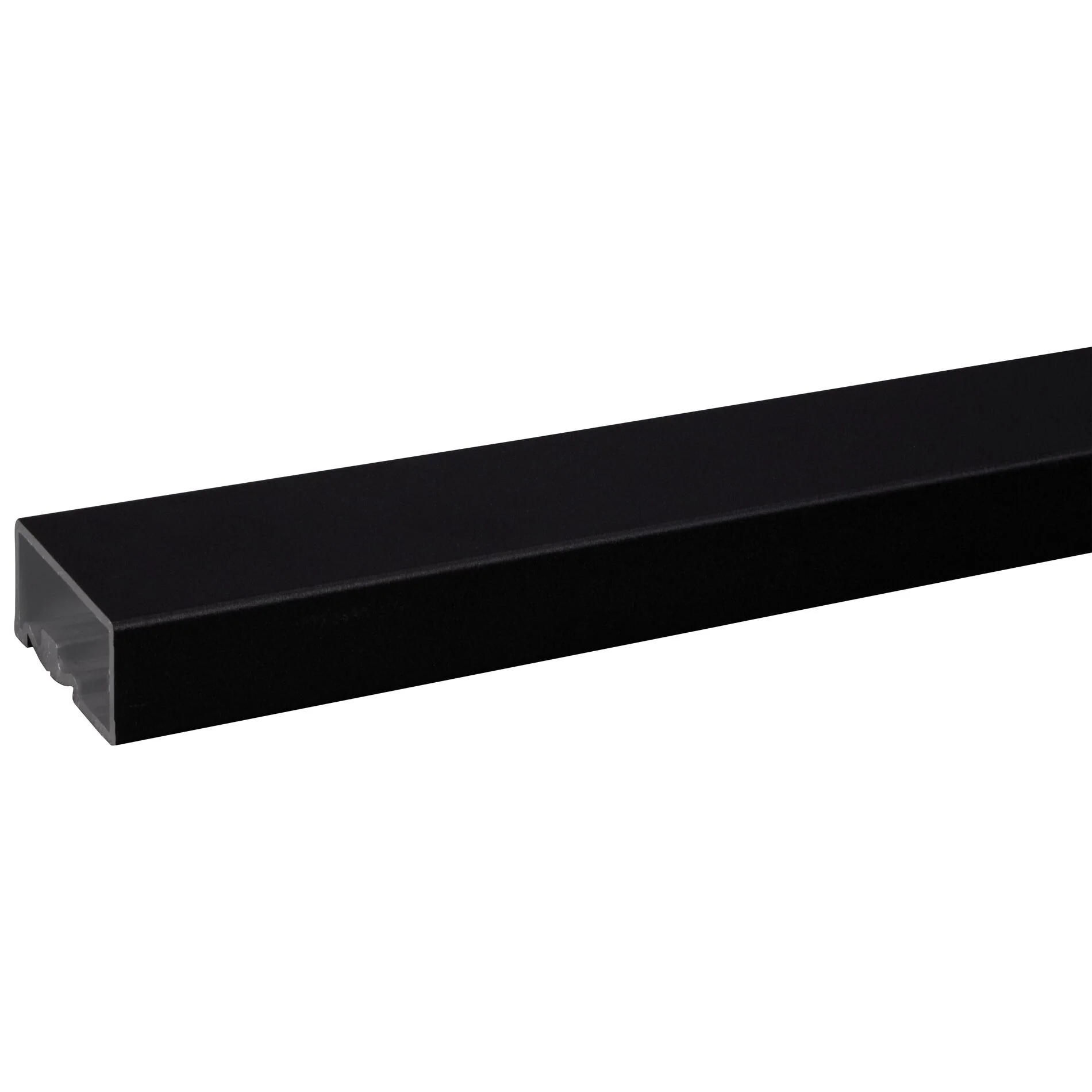 Trapleuning rechthoekig metaal mat-zwart 100x2,5x5cm