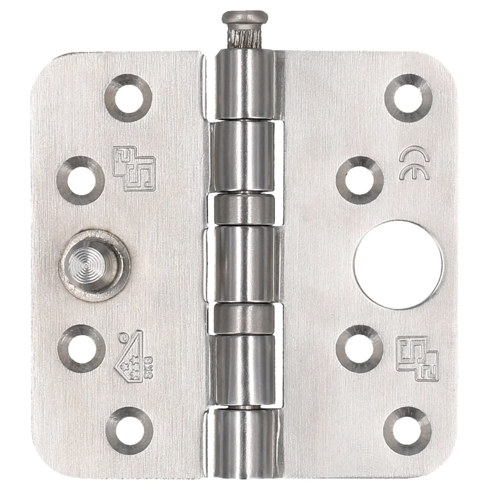 Veilig 6512 kogellagerscharnier afgerond geborsteld 89x89x2,4mm