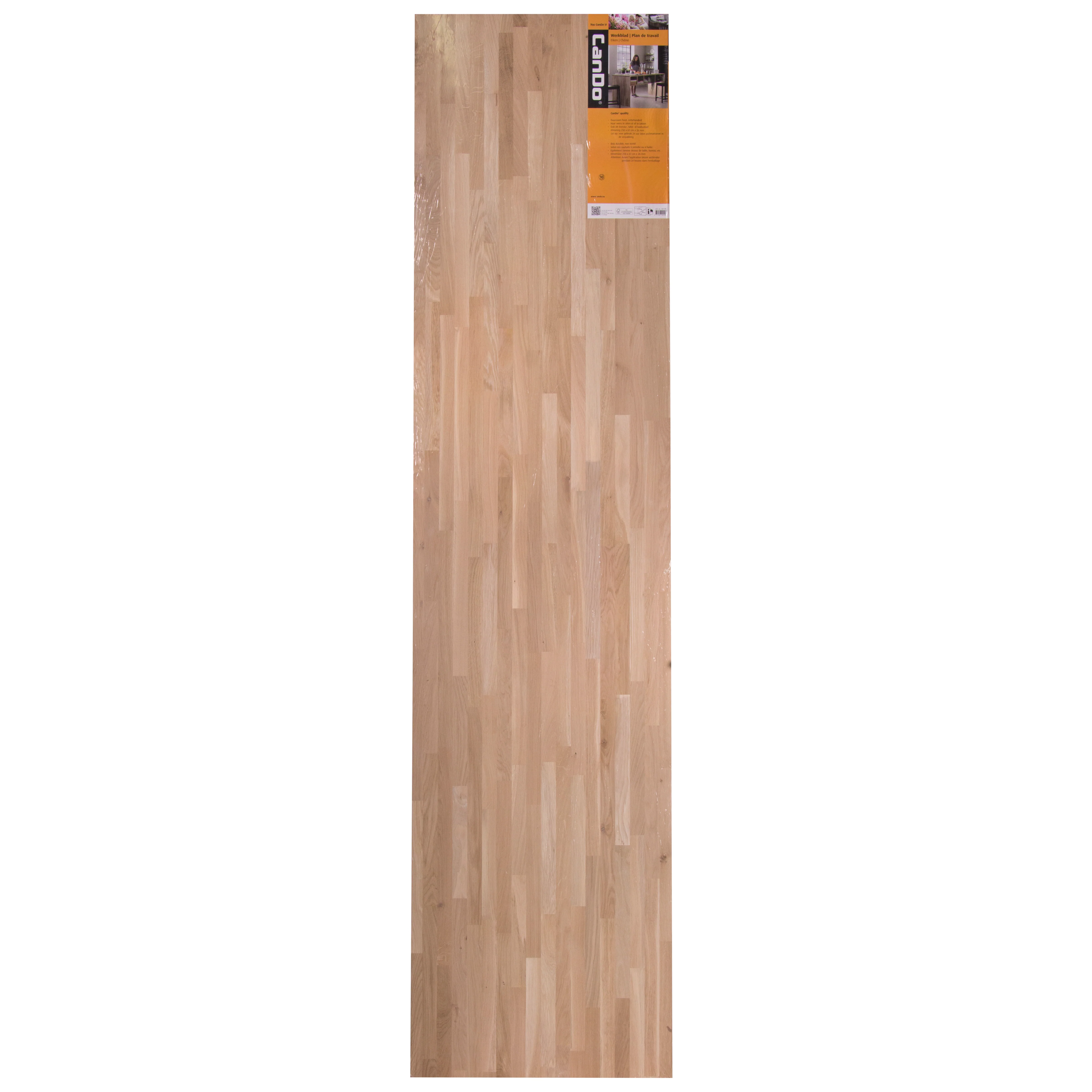 Werkblad massief eiken 26mm 250x61cm - Image 4